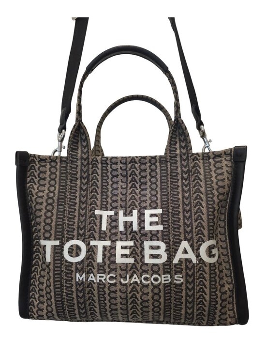 Marc Jacobs Handbags - Marc Jacobs The Monogram Medium Jacquard Beige Canvas Tote Bag H076M01RE21-261